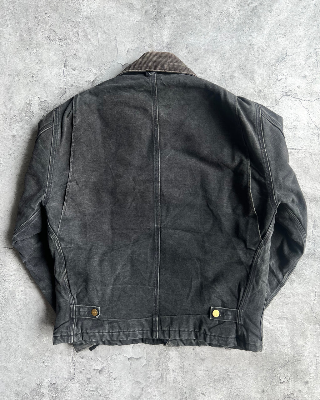 1990S FADED BLACK CARHARTT ARCTIC WORK JACKET (M/L)