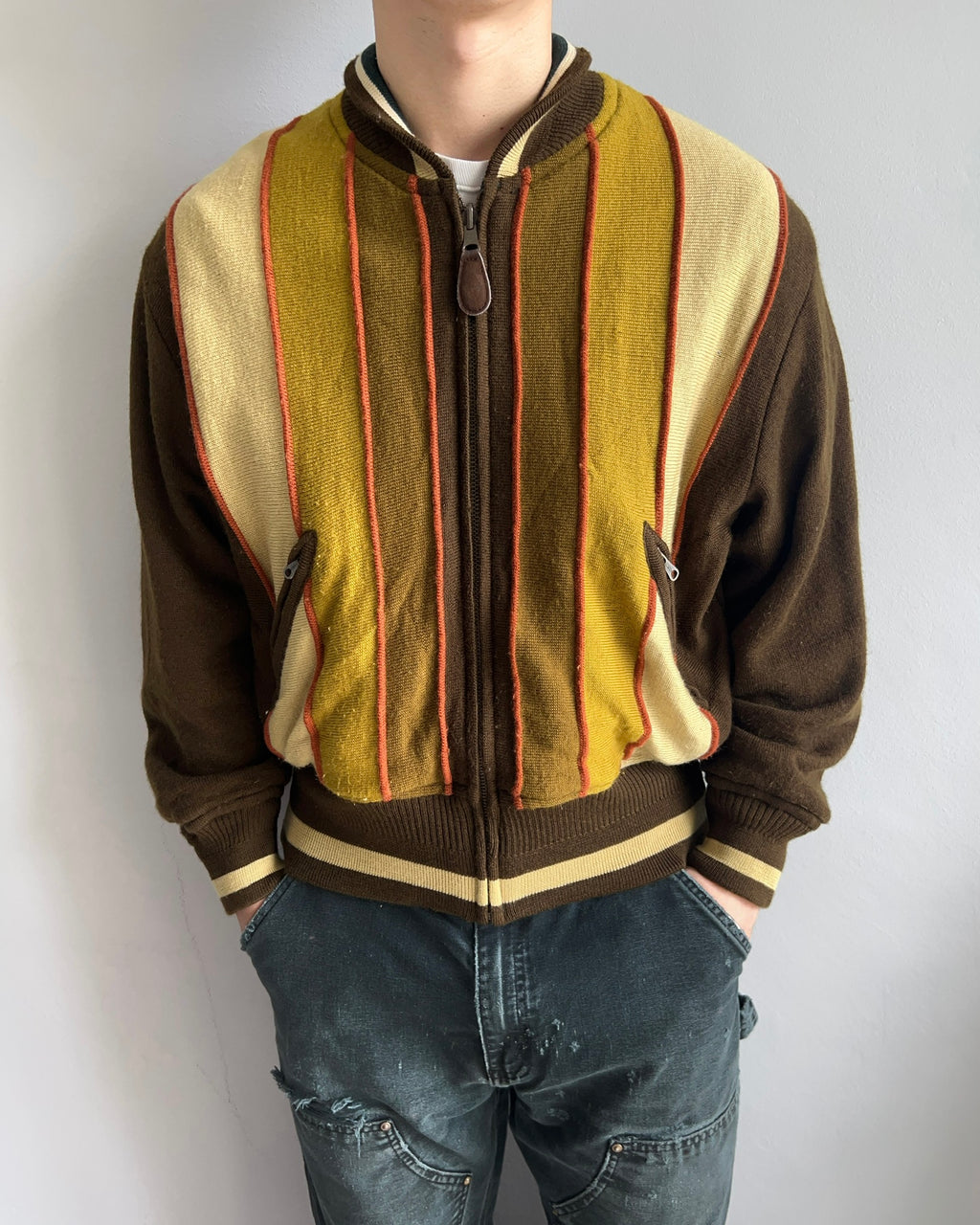 1990S JAPANESE BRAND REVERSIBLE BOMBER JACKET (M/L)