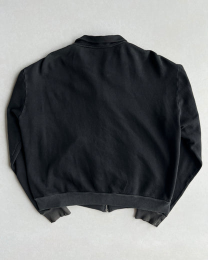 1990S FADED BLACK AGNES B. ZIP-UP SWEATS JACKET (L)