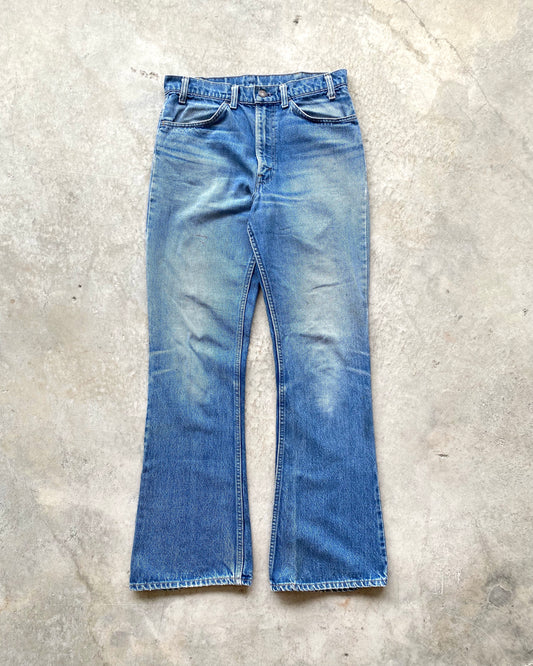 1970S FADED WASHED LEVI'S 646 FLARED JEANS (33X34)