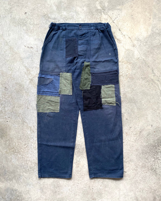 1980S SANFORIZED PATCHED FRENCH WORKWEAR BAKER PANTS (30-36)