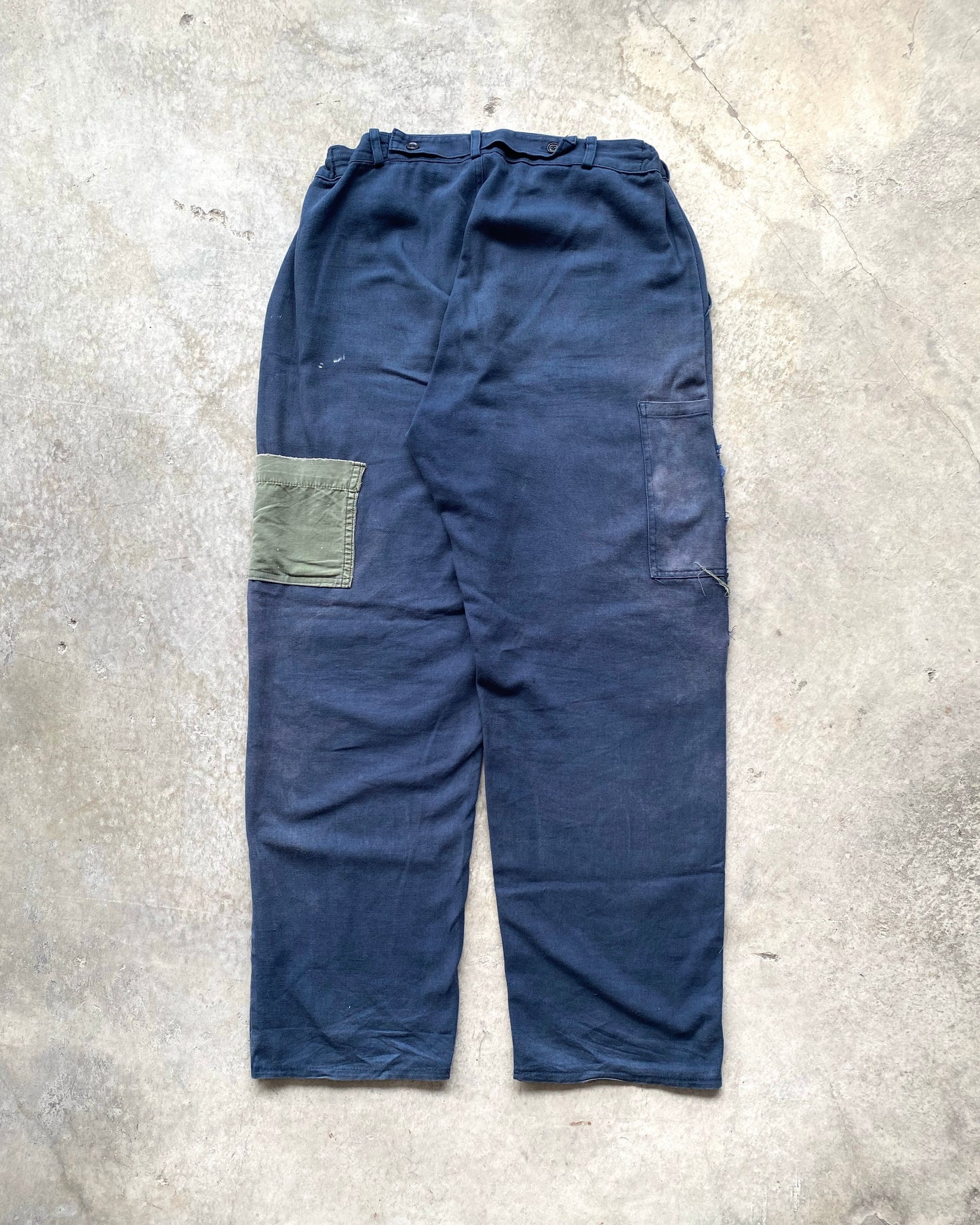 1980S SANFORIZED PATCHED FRENCH WORKWEAR BAKER PANTS (30-36)