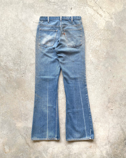 1970S FADED BLUE LEVI'S 646 FLARED JEANS (31X32)