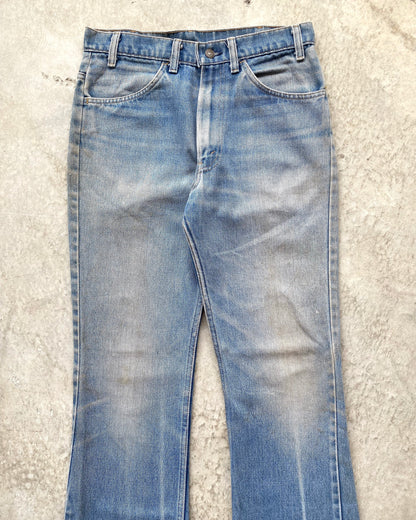 1970S FADED BLUE LEVI'S 646 FLARED JEANS (31X32)