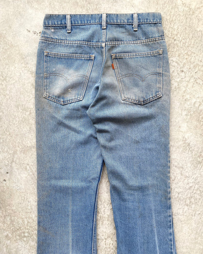 1970S FADED BLUE LEVI'S 646 FLARED JEANS (31X32)