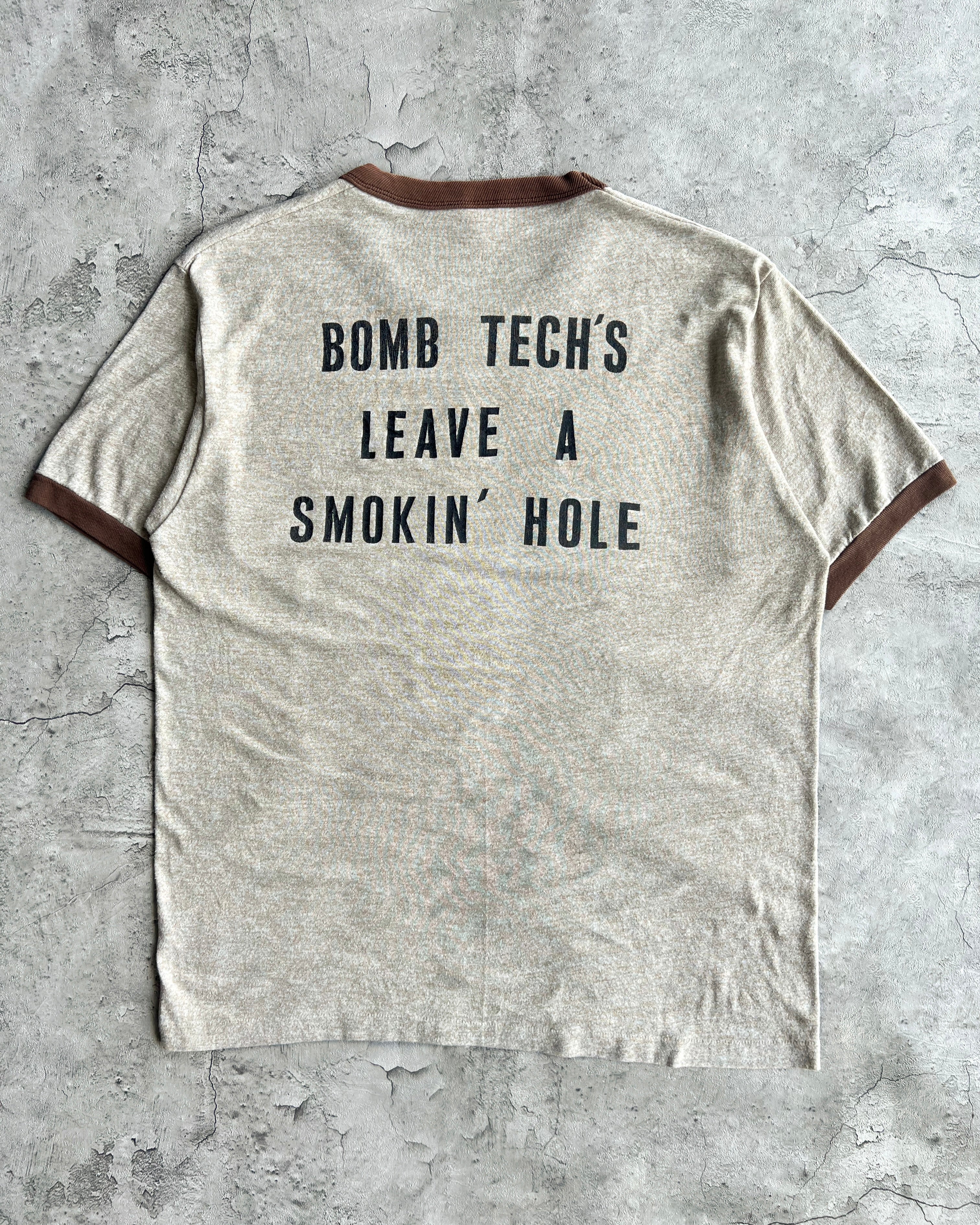 1980S 'HAZARDOUS DEVICES TECHNICIAN' RINGER TEE (XL)