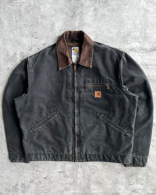 1990S BLACK CARHARTT DETROIT WORK JACKET (L)