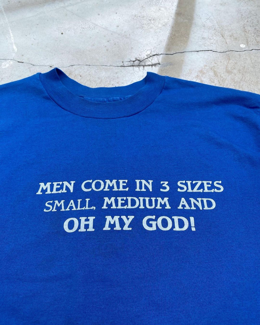1980S 'MEN COMES IN 3 SIZES’ TEE (L)