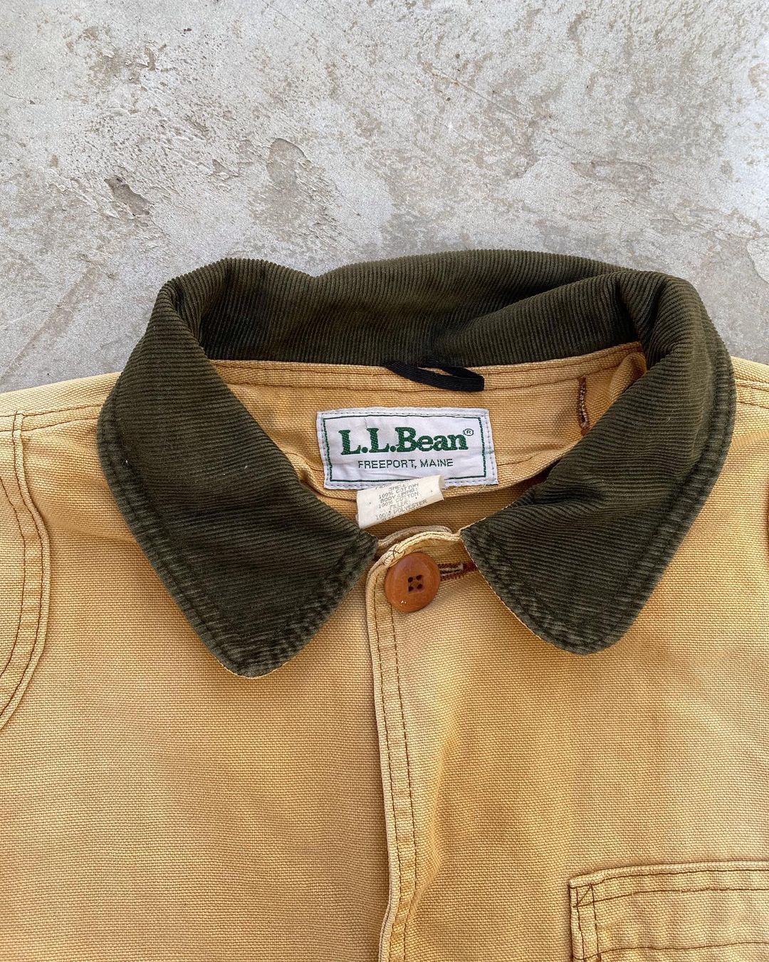 1990s Sun Faded/Painted L.L Bean Field Jacket