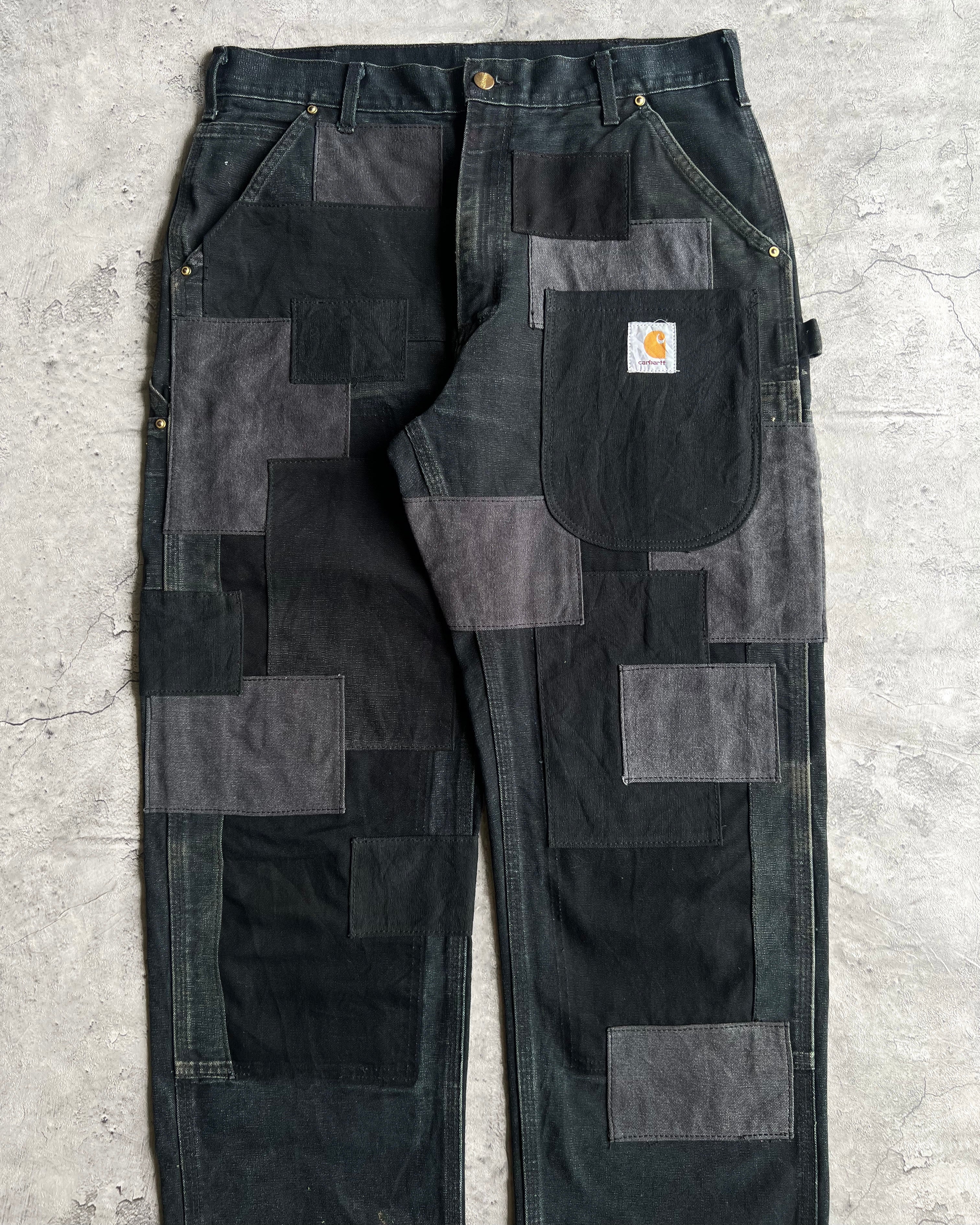 1990S REWORKED CARHARTT PATCHWORK DOUBLE KNEE PANTS (34X32)