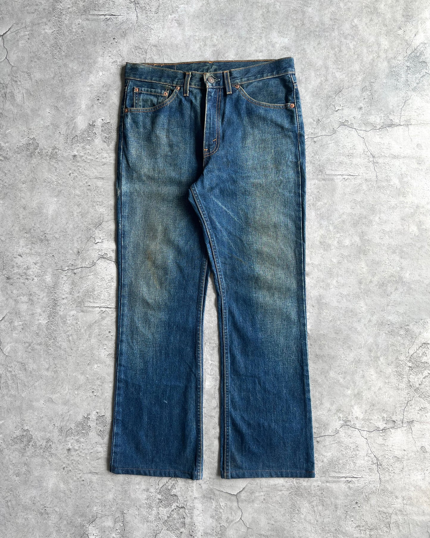 1990S DARK WASHED LEVI'S 517 BOOTCUT JEANS (33X34)
