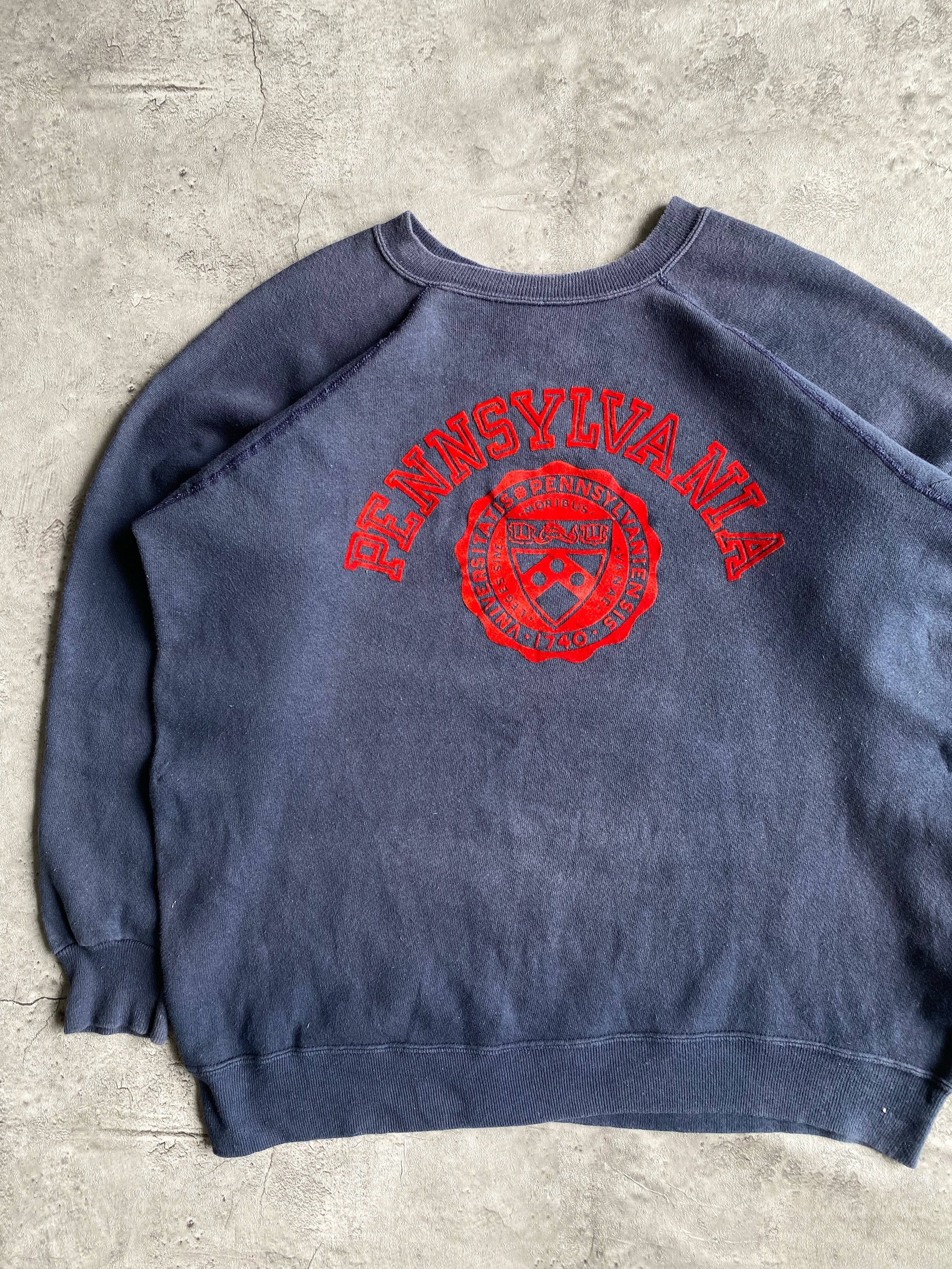 1970S 'PENNSYLVANIA" CHAMPION RAGLAN SWEATSHIRT (M/L)