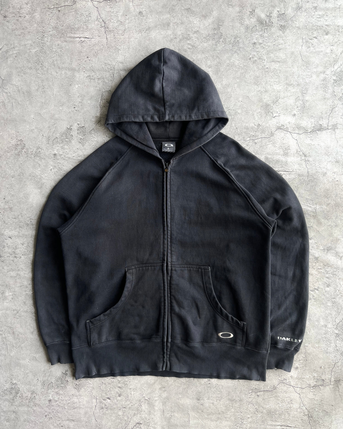 2000S OAKLEY RAGLAN ZIP-UP HOODIE (L) – exaghules