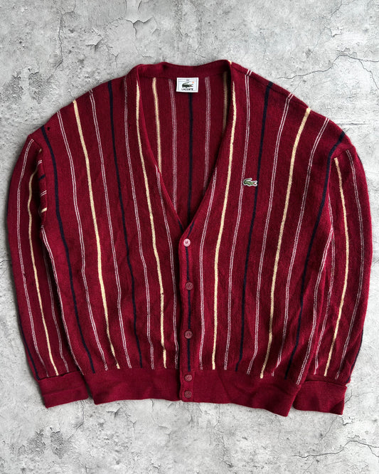 2000S STRIPES LACOSTE WOOL CARDIGAN (L)