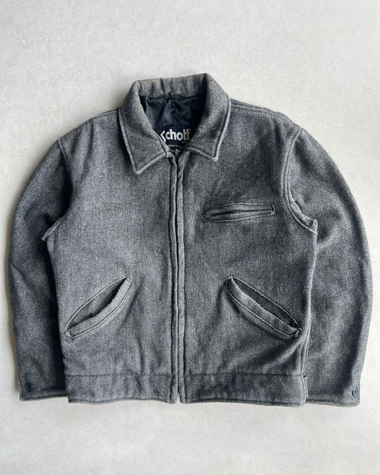 1980S SCHOTT WOOL ZIP-UP JACKET (M)
