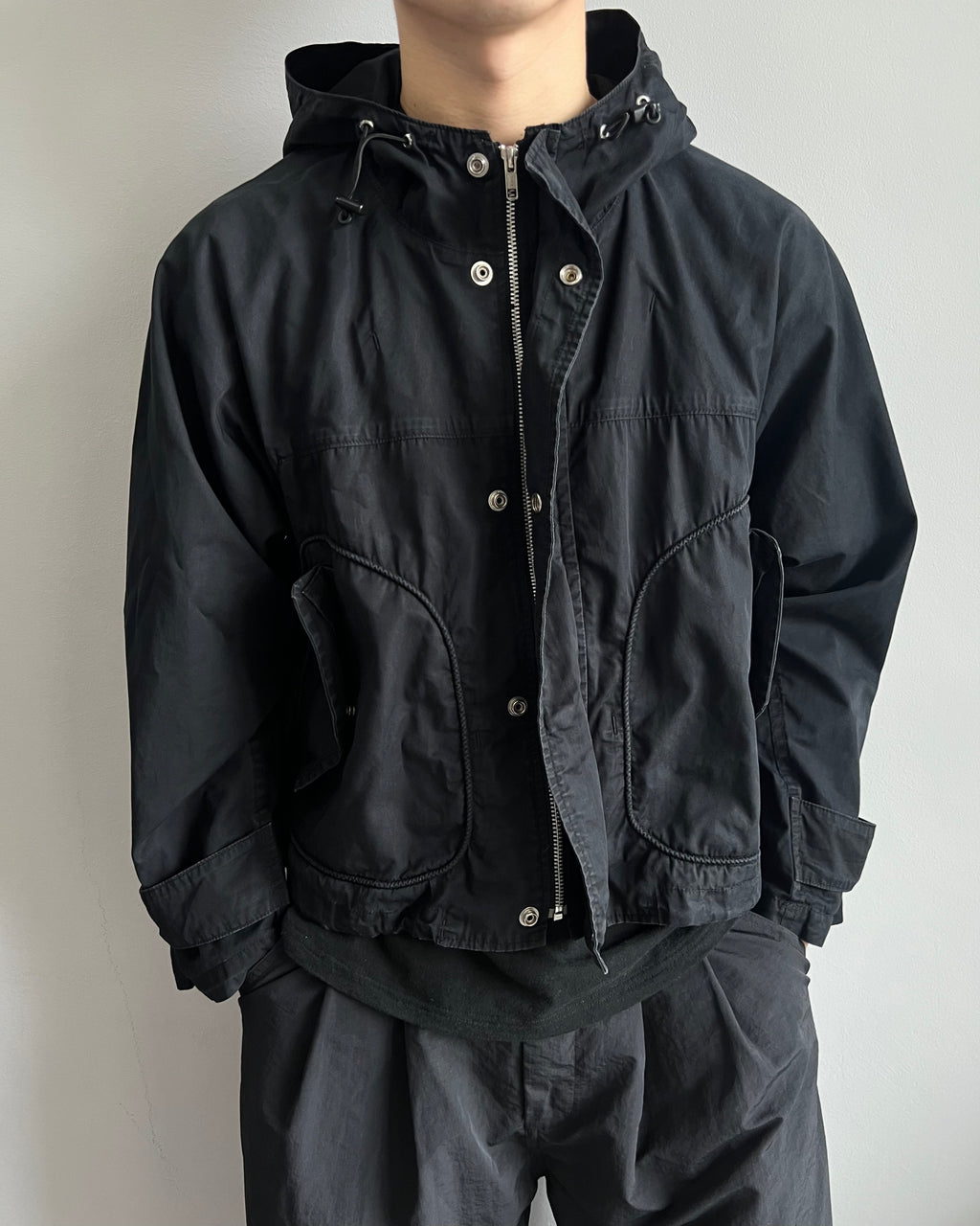 1990S ZUCCA SCUBA HOOD CROPPED PARKA (M)