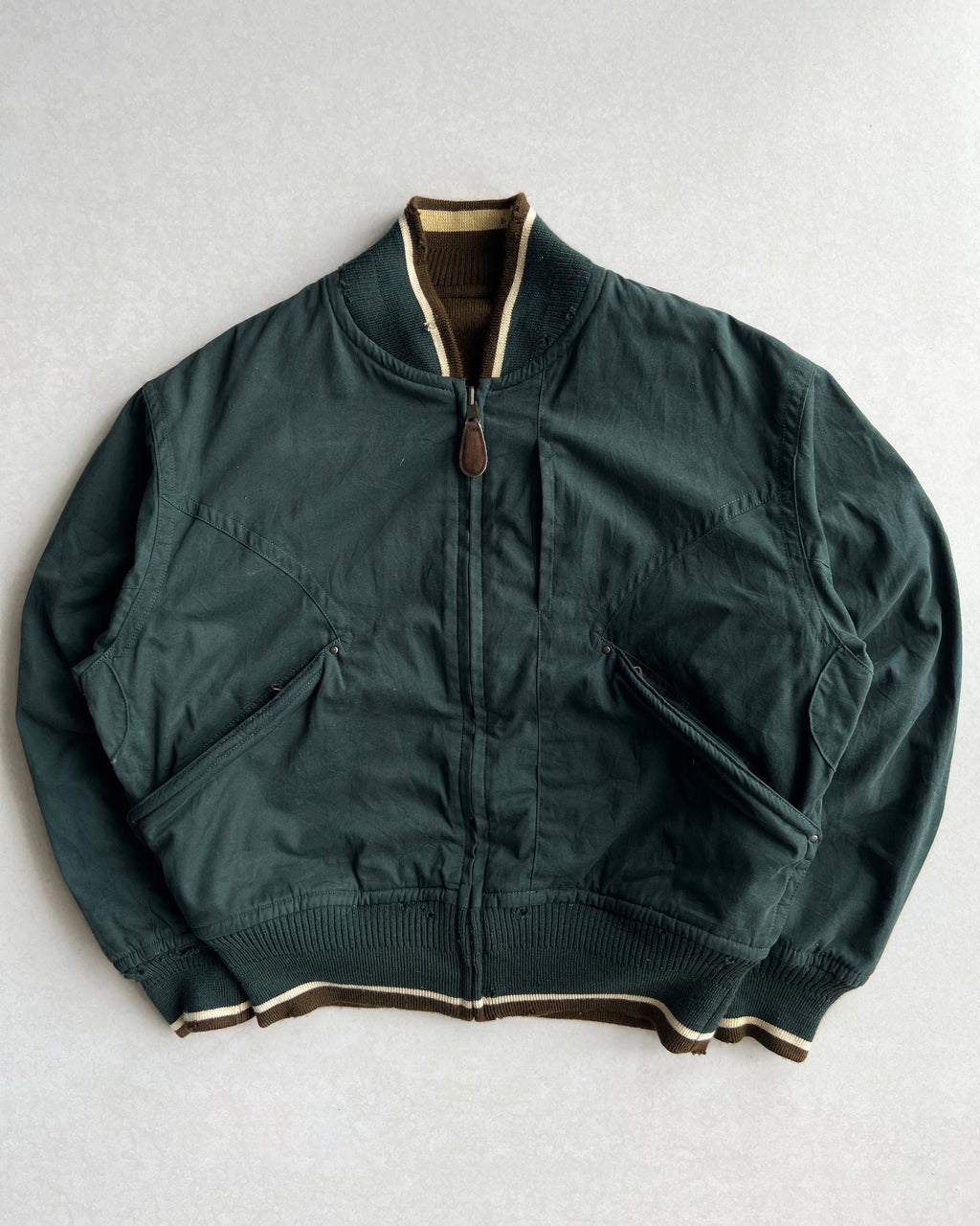 1990S JAPANESE BRAND REVERSIBLE BOMBER JACKET (M/L)