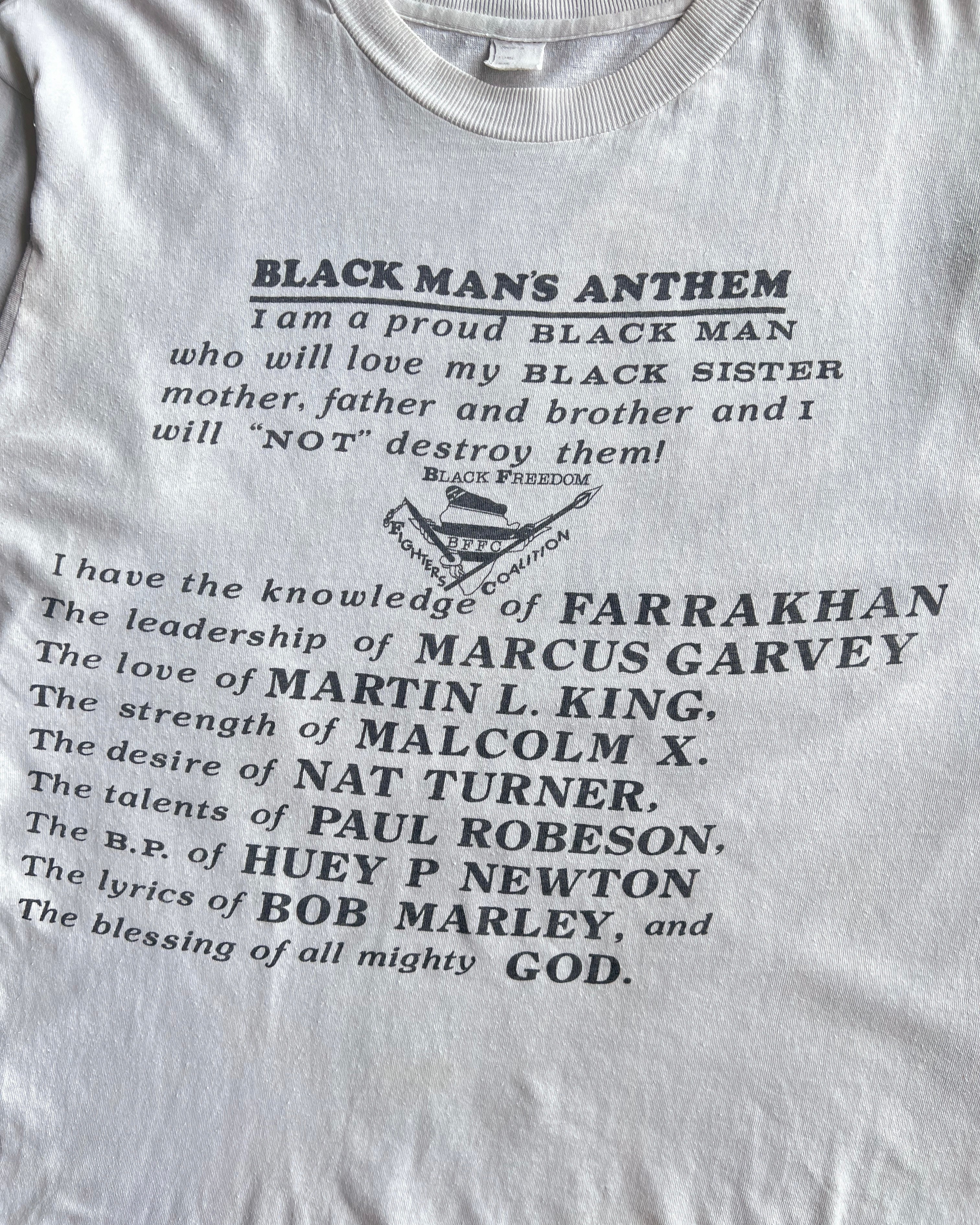 1980S 'BLACK MAN'S ANTHEM' SINGLE STITCH TEE (XL)