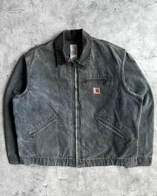 1990S FADED GREY CARHARTT DETROIT WORK JACKET (XL)