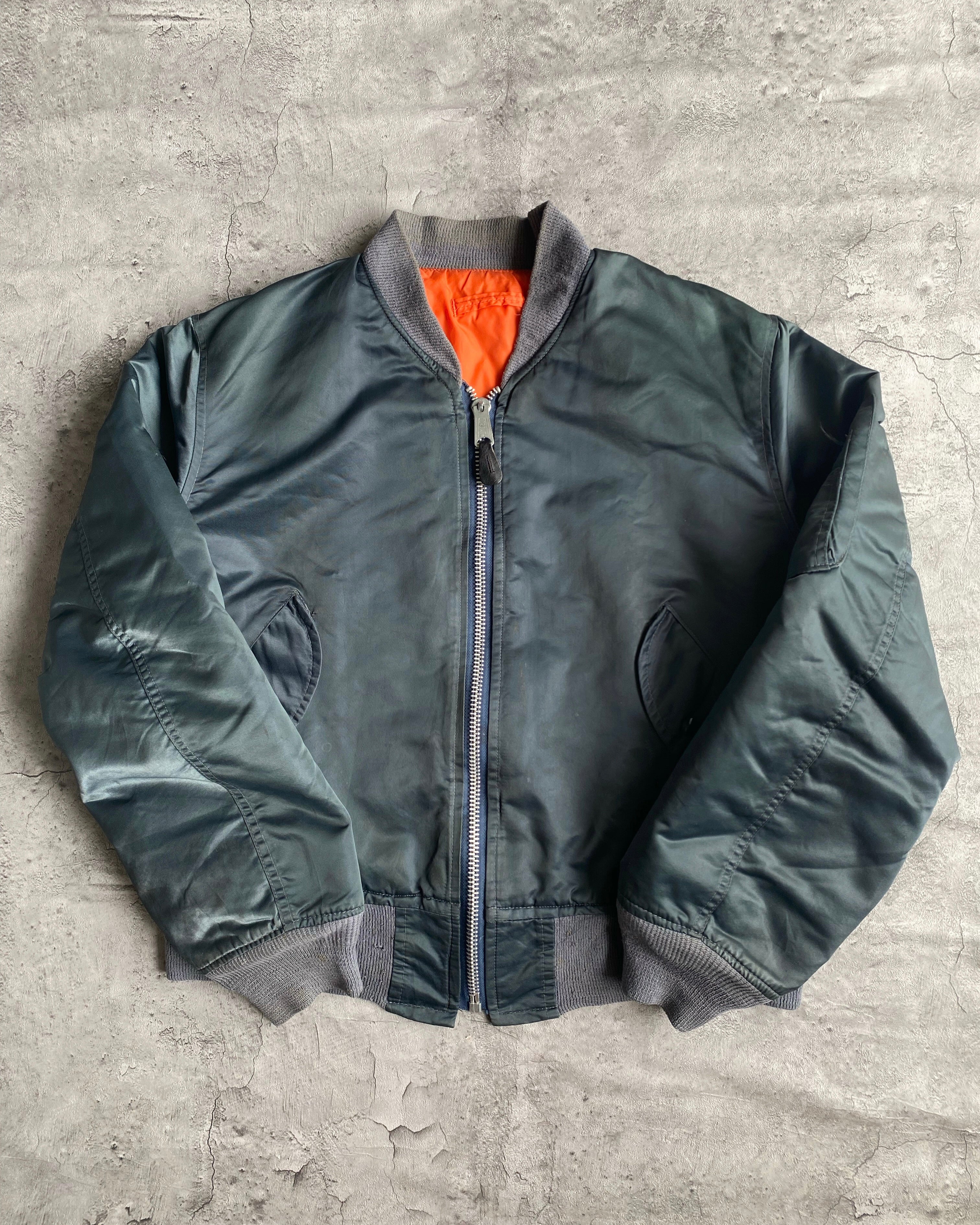 1980S TWO TONE MA-1 USAF BOMBER JACKET (L/XL)