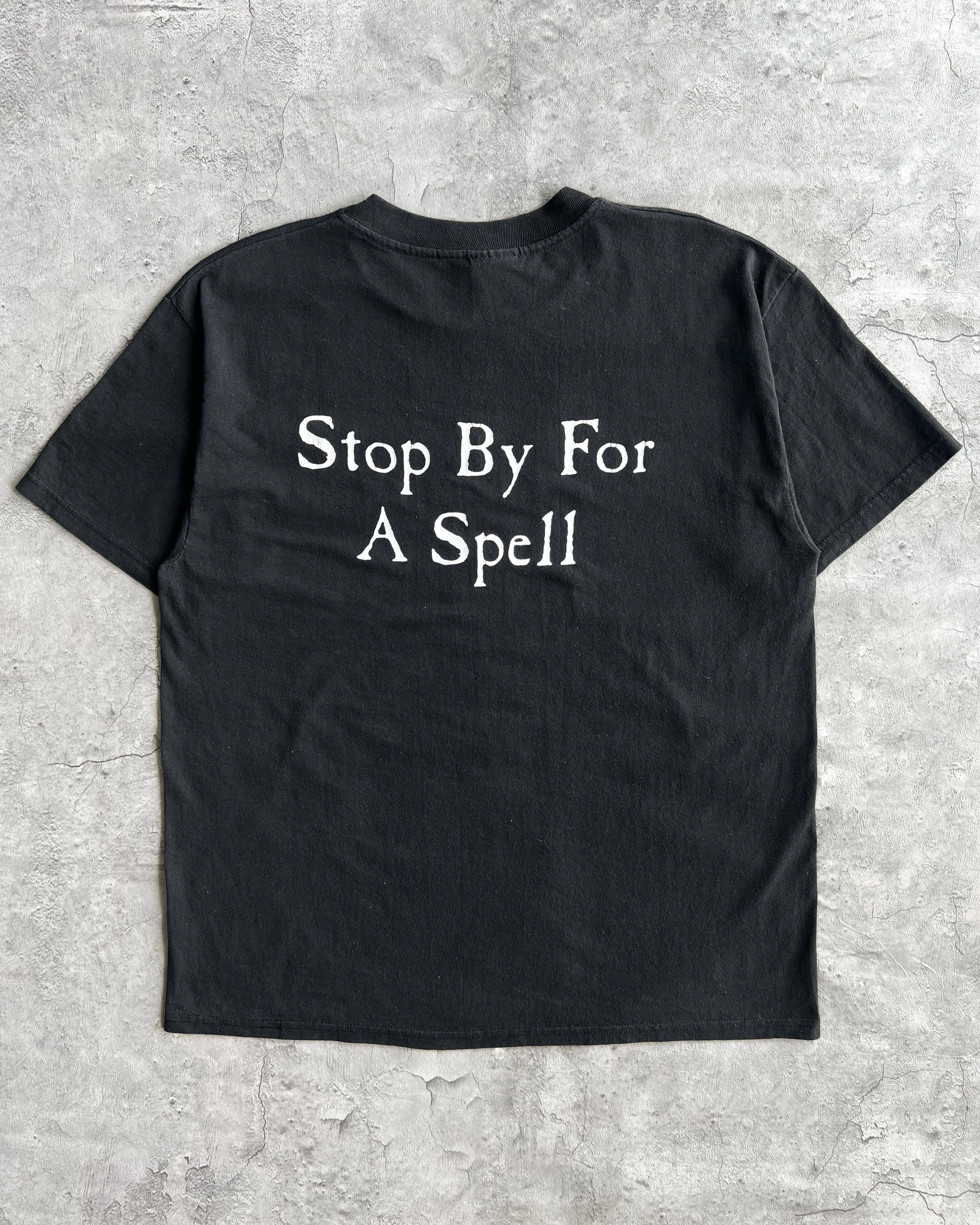 1990S FADED BLACK 'WITCHES BREW' TEE (L)