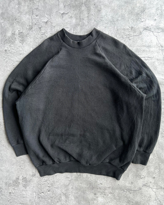 1990S FADED BLACK BLANK FOTL RAGLAN SWATSHIRT (XXL)