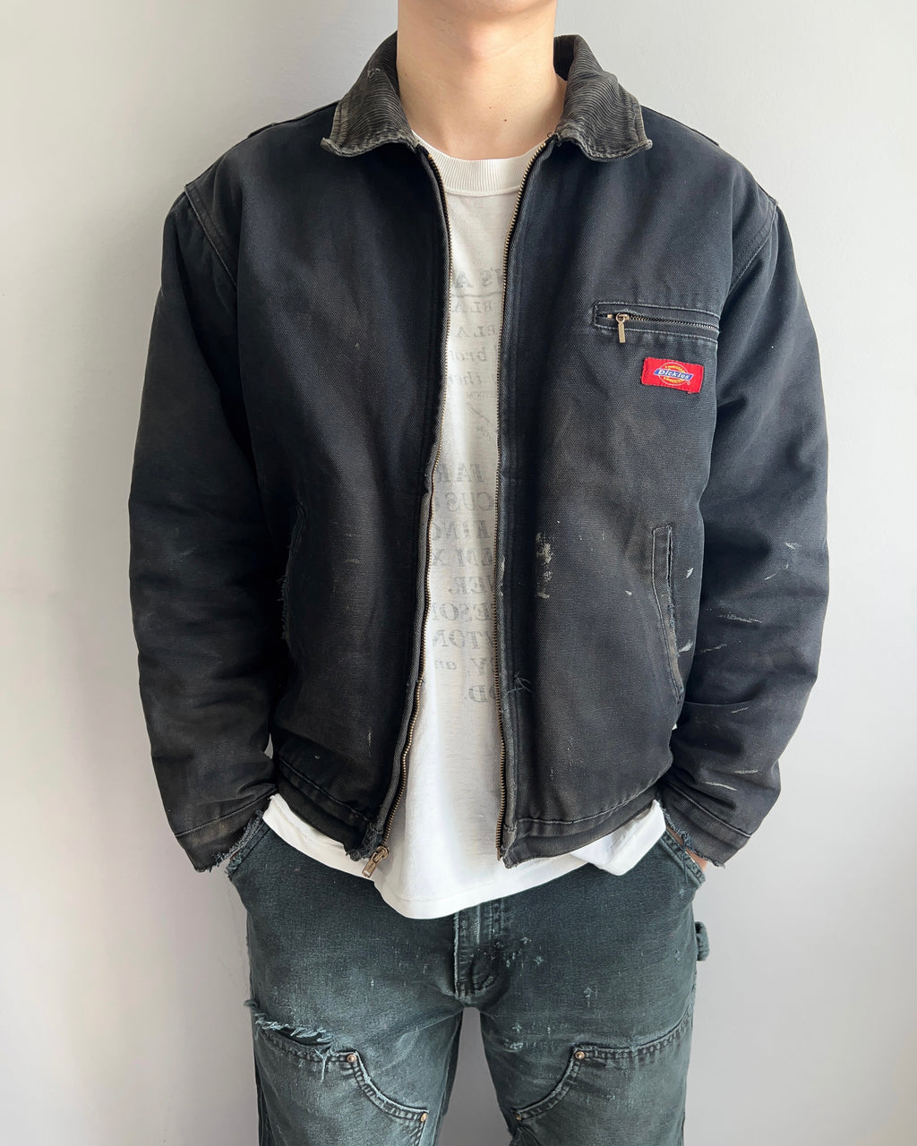 1990S SUN FADED DICKIES DETROIT WORK JACKET (M)
