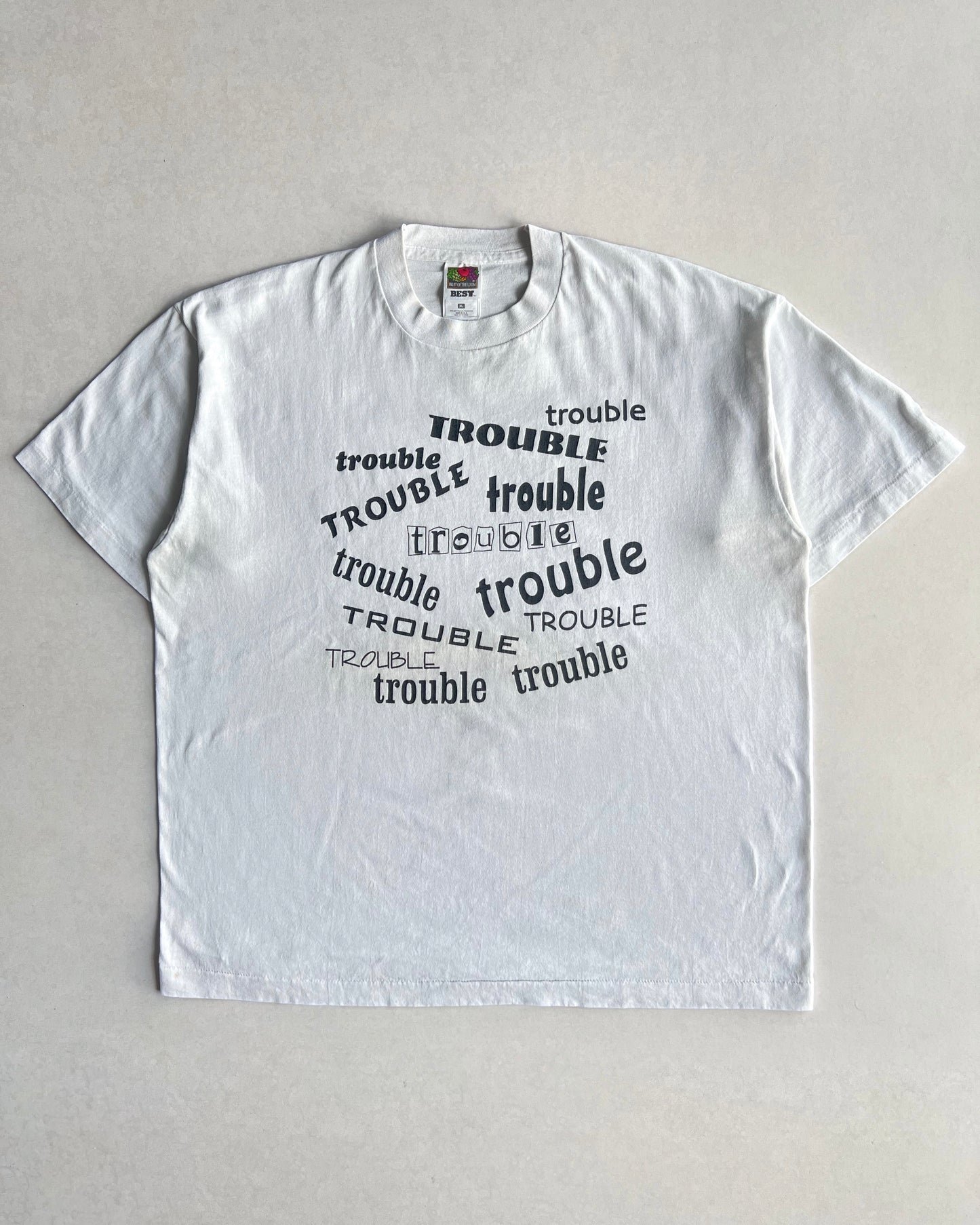 1990S 'TROUBLE' SINGLE STITCH TEE (XL)