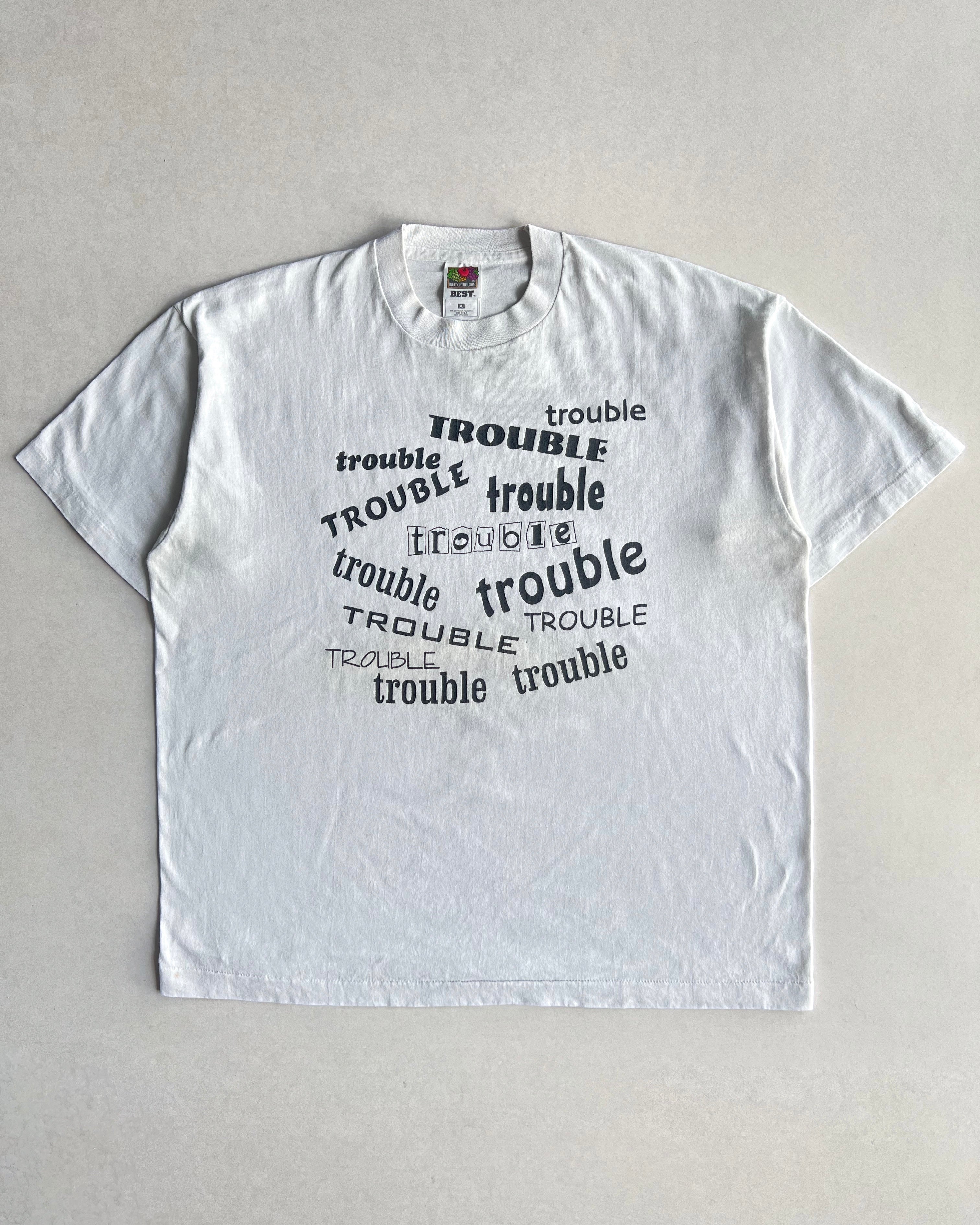 1990S 'TROUBLE' SINGLE STITCH TEE (XL)