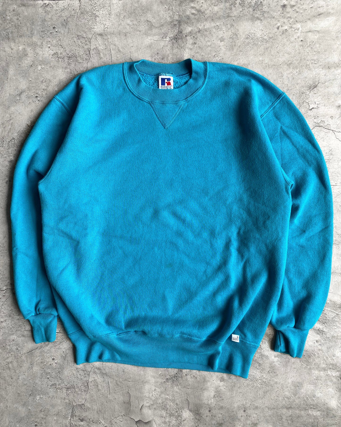 1990S RUSSELL BLUE BLANK CREWNECK SWEATSHIRT (S-L)