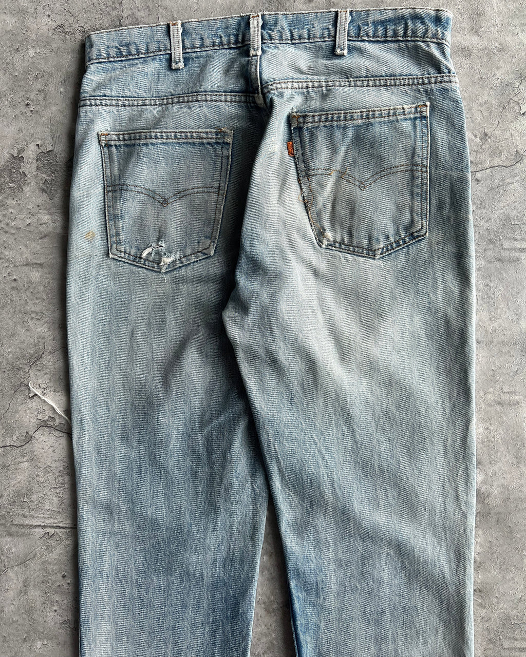 1980S FADED LEVI'S 646 BOOTCUT DISTRESSED JEANS (36X36)
