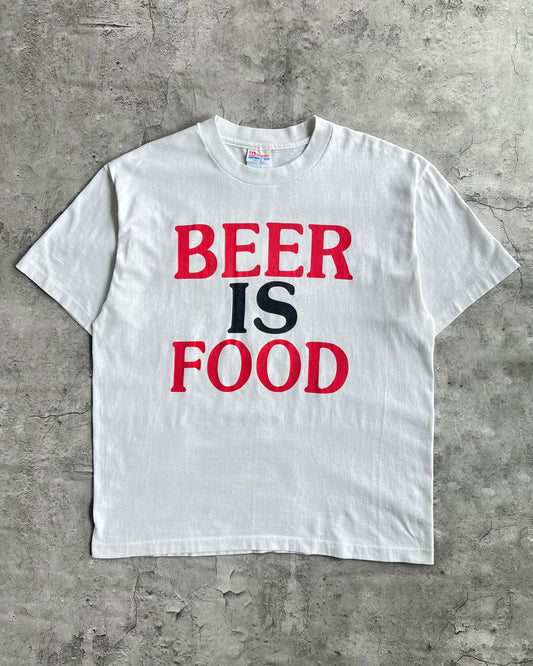 1990S 'BEER IS FOOD' SINGLE STITCH TEE (L)