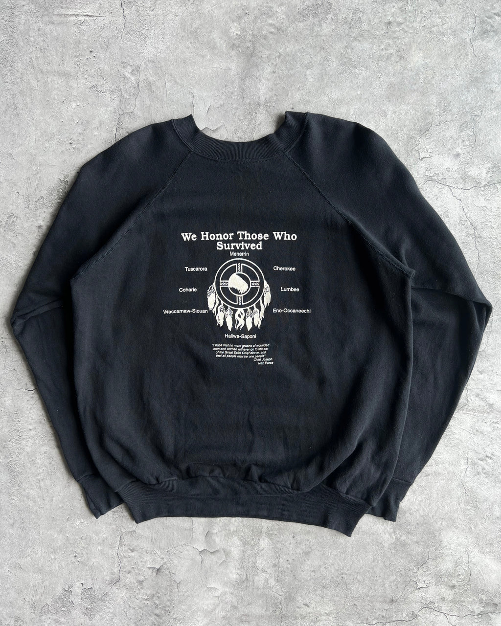 1980S 'CULUMBUS MEHERRIN' RAGLAN SWEATSHIRT (L)