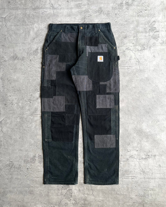 1990S REWORKED CARHARTT PATCHWORK DOUBLE KNEE PANTS (34X32)