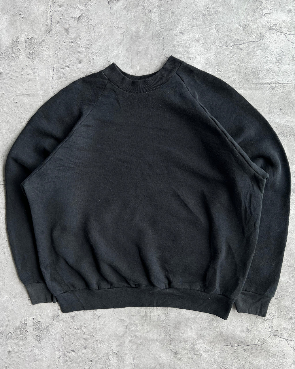 1990S BLACK BLANK FOTL RAGLAN SWEATSHIRTS (L)