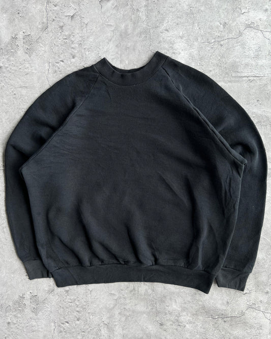 1990S BLACK BLANK FOTL RAGLAN SWEATSHIRTS (L)