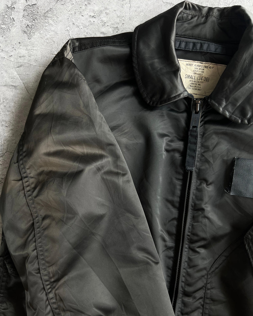 1980S BLACK CWU-45 USAF FLIGHT JACKET (S-L)