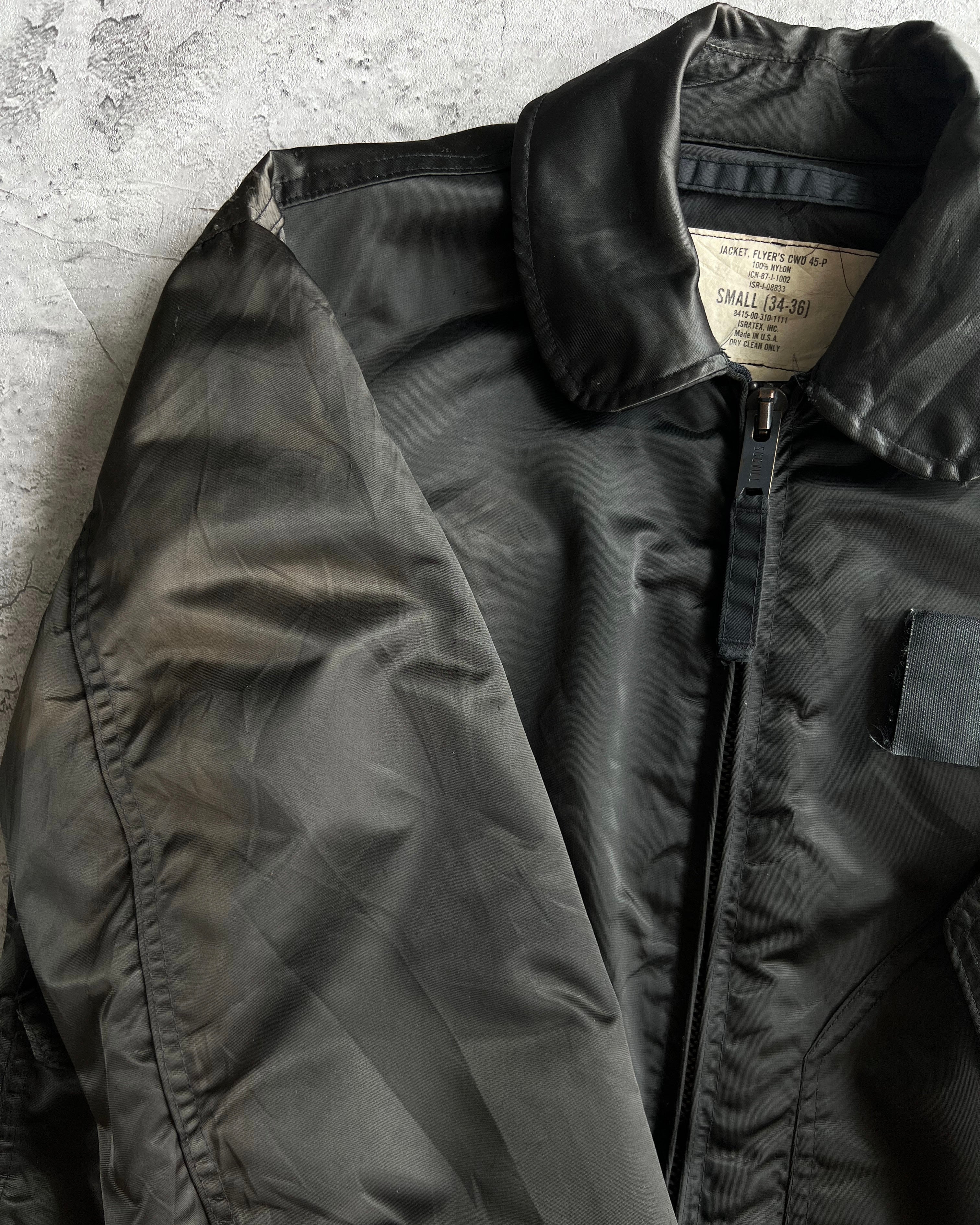 1980S BLACK CWU-45 USAF FLIGHT JACKET (S-L)