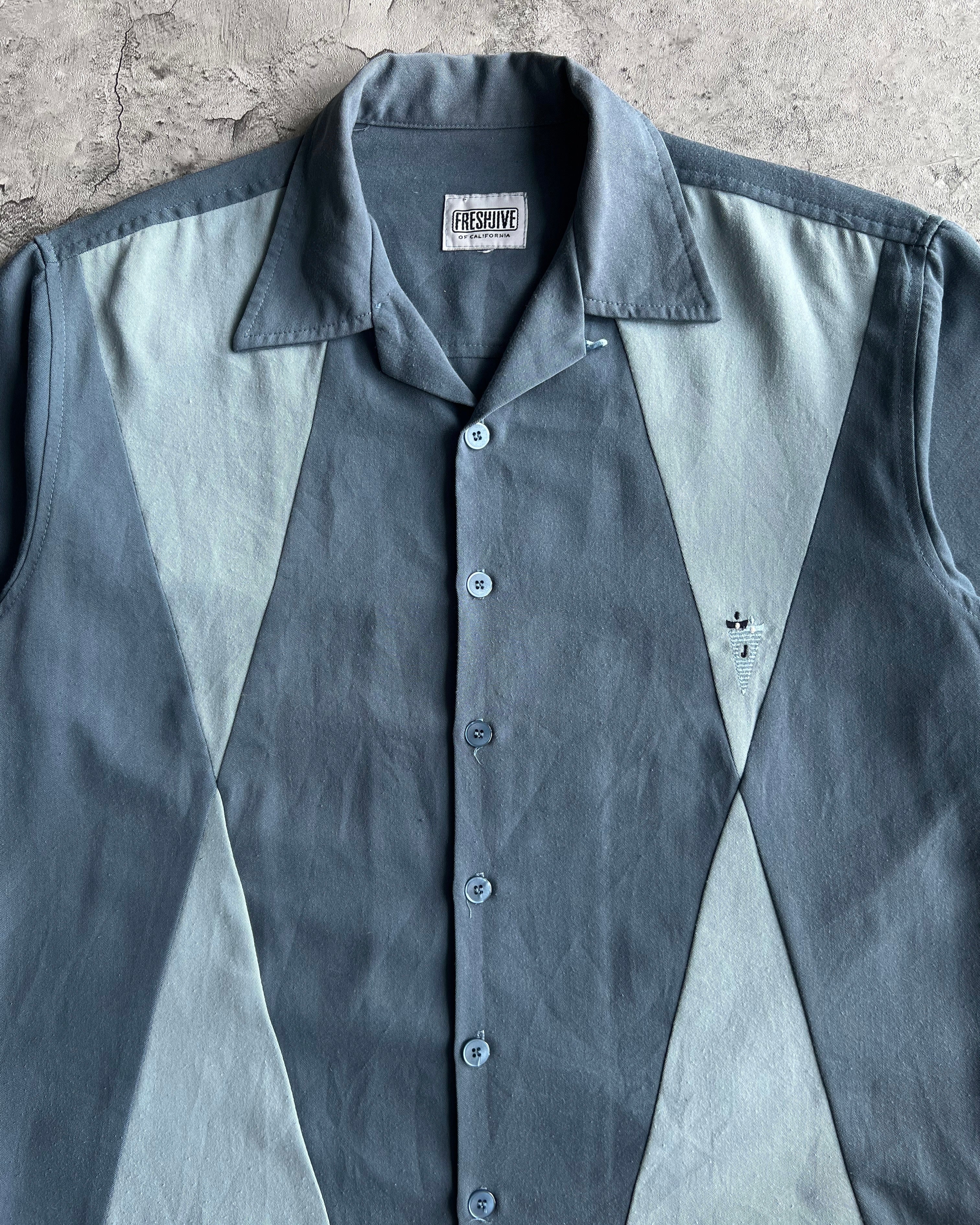 1970S FRESHJIVE LOOP COLLAR ROCKABILLY SHIRT (M/L)