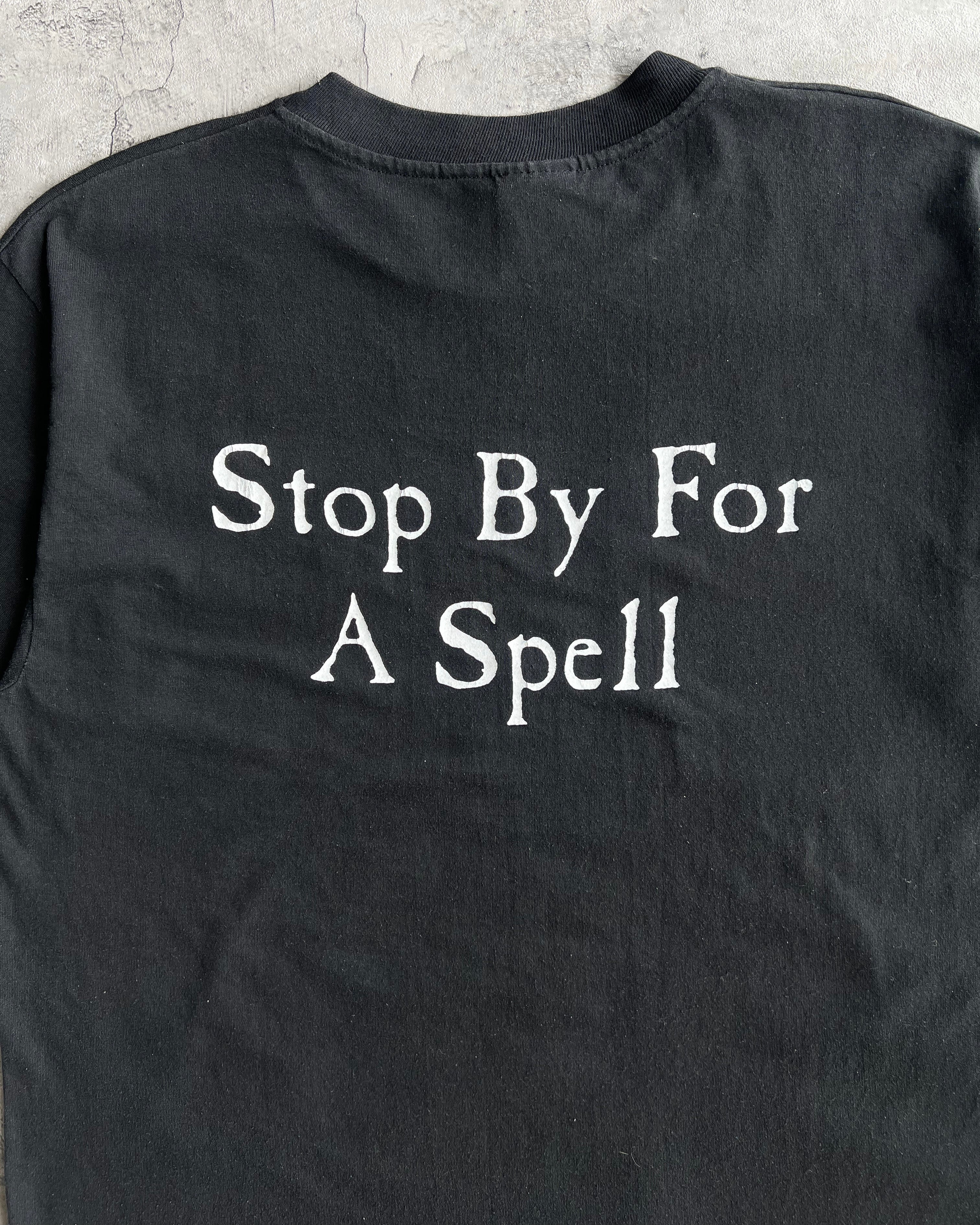 1990S FADED BLACK 'WITCHES BREW' TEE (L)
