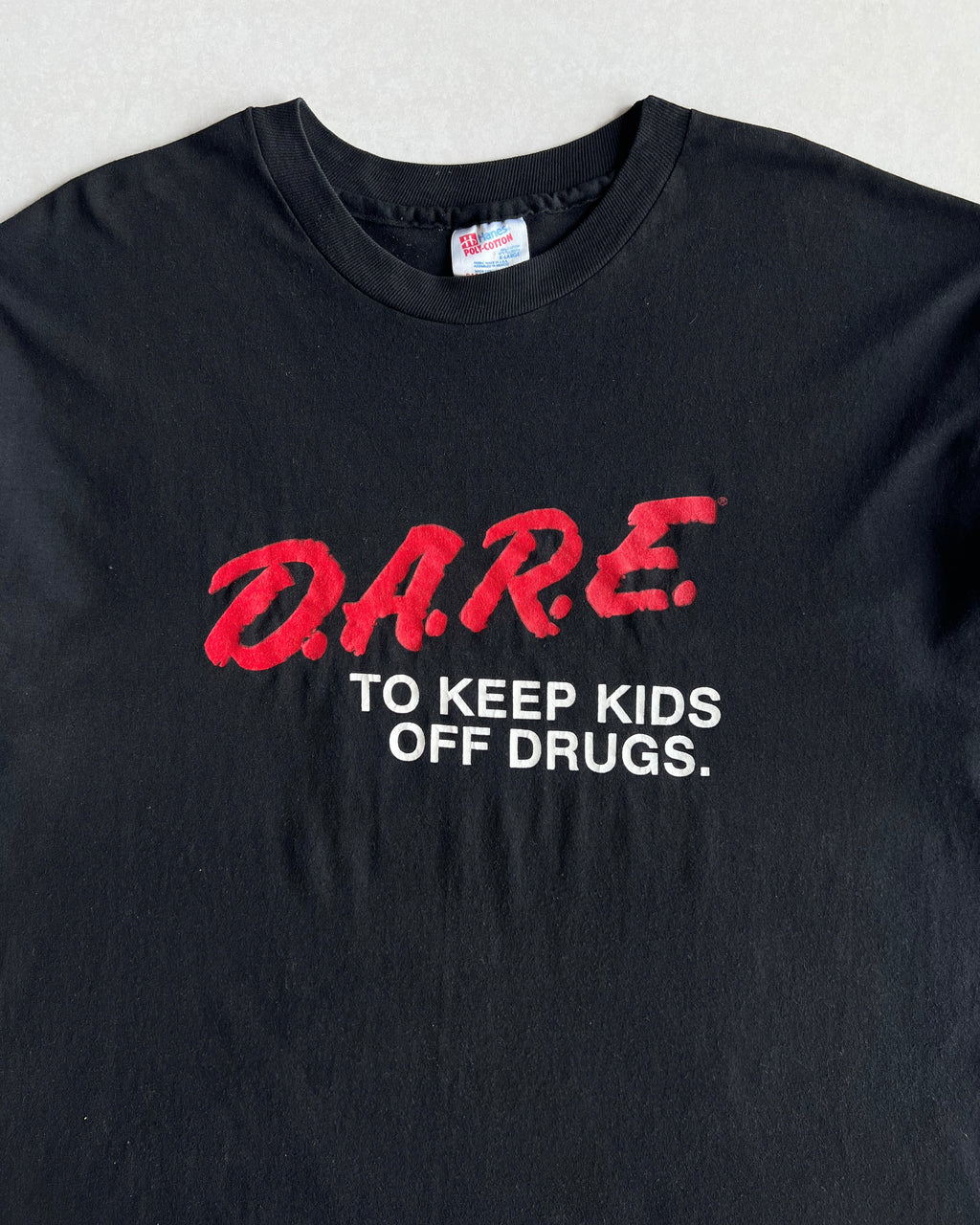 1990S 'DARE TO KEEP KIDS OFF DRUGS' SINGLE STITCH TEE (XL)