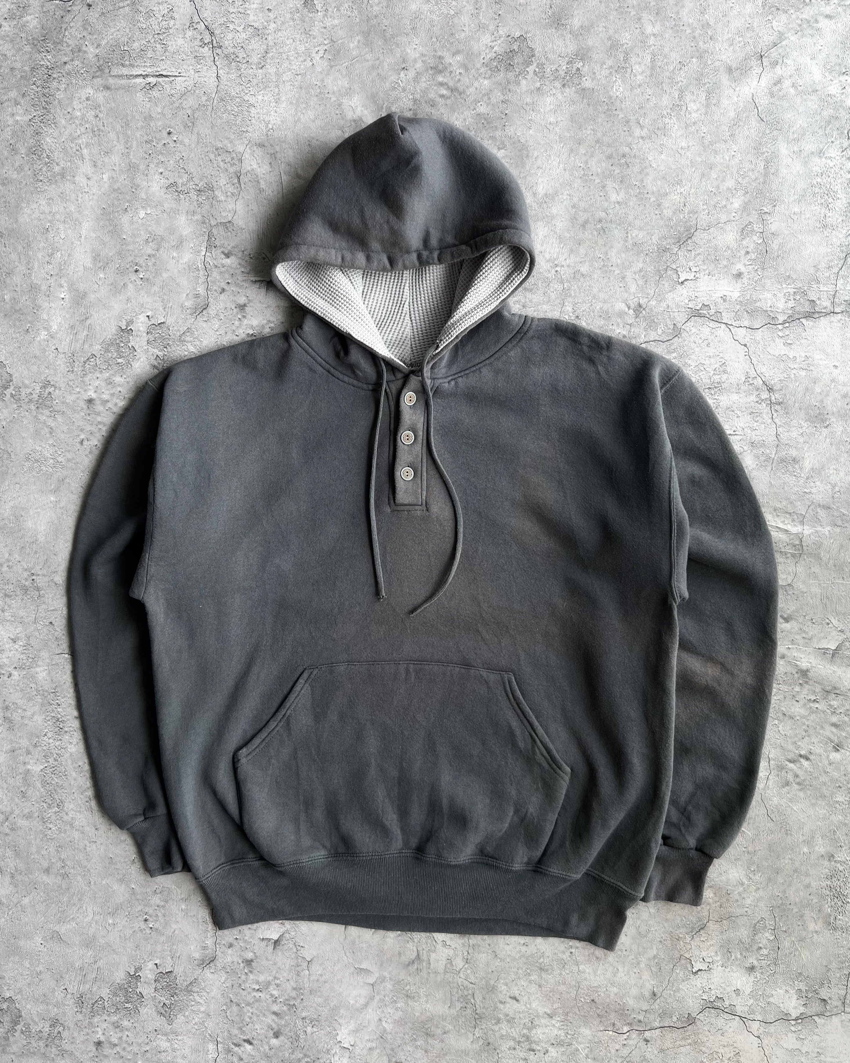 1990S SUN FADED RUSSELL BLANK AFTERHOOD SWEATSHIRT (L)