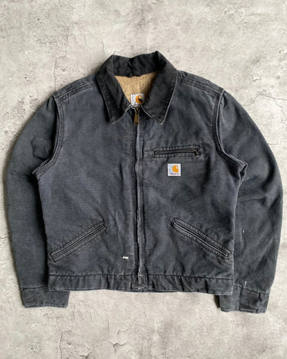 1990S FADED BLACK CARHARTT DETROIT JACKET (S/M)