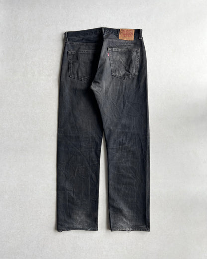 1990S FADED BLACK LEVI'S 501 JEANS (33X34)