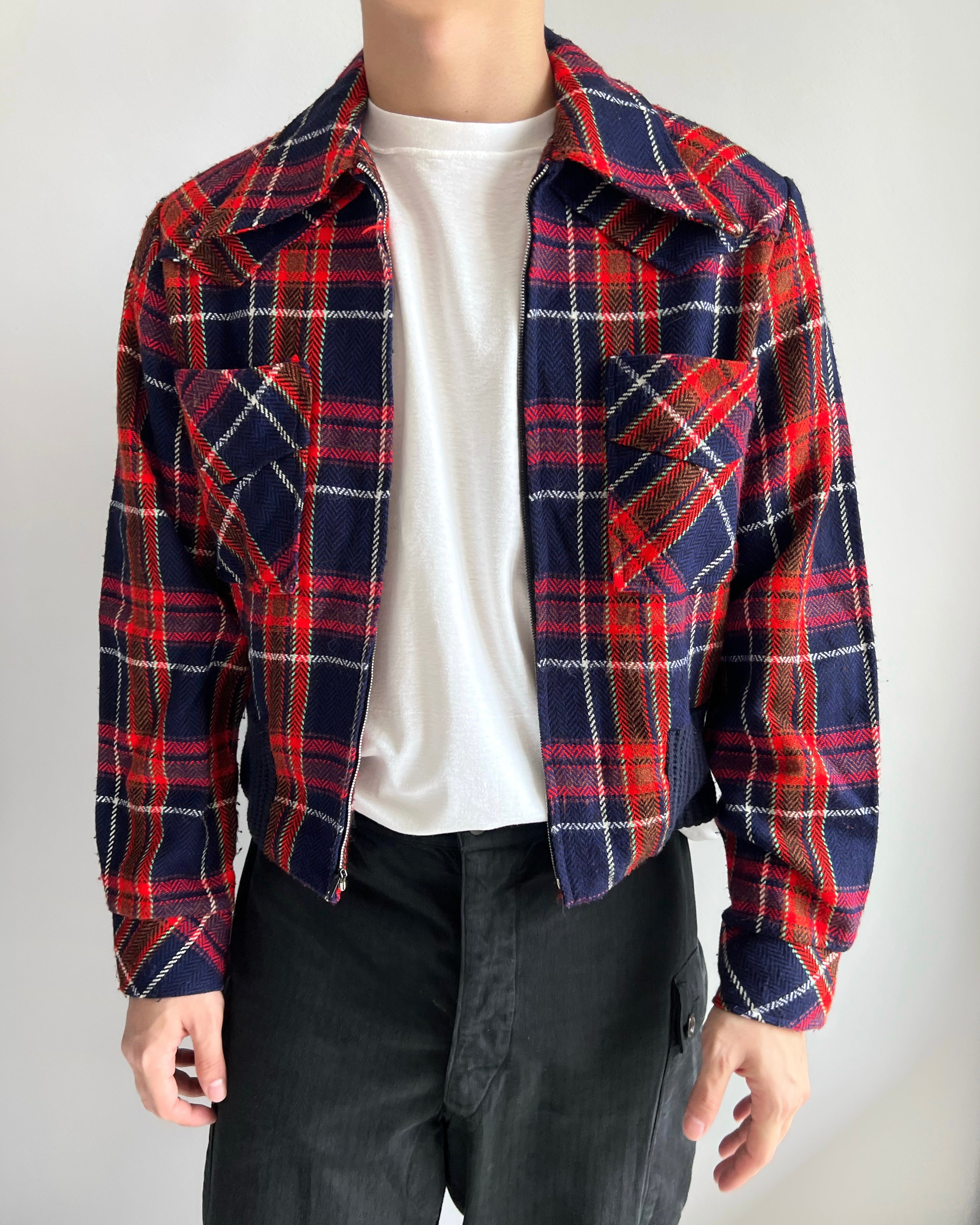 1970S CALIFORNIA RANCHWEAR ROCKABILLY FLANNEL JACKET (M)