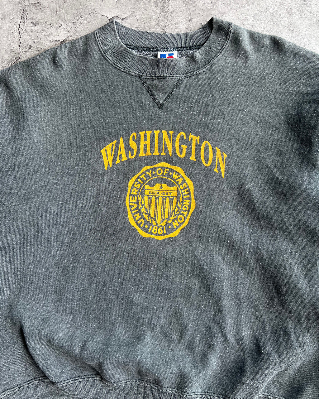 1990S 'UNIVERSITY OF WASHINGTON' RUSSELL SWEATSHIRT (L)
