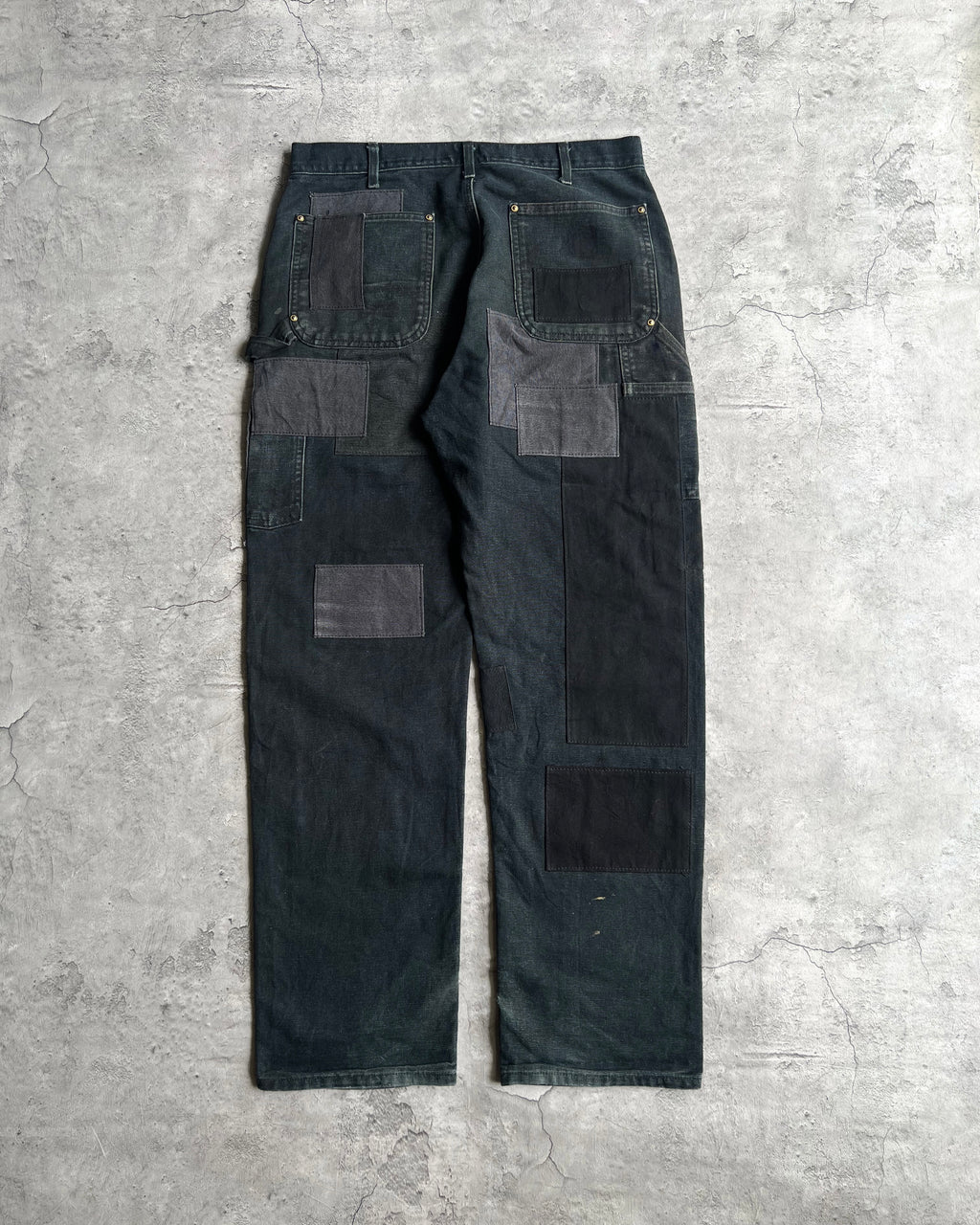 1990S REWORKED CARHARTT PATCHWORK DOUBLE KNEE PANTS (34X32)