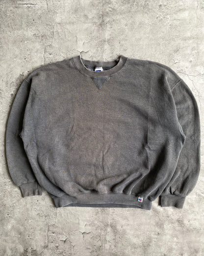 1990S RUSSELL FADED GREY BLANK CREWNECK SWEATSHIRT (M-XL)