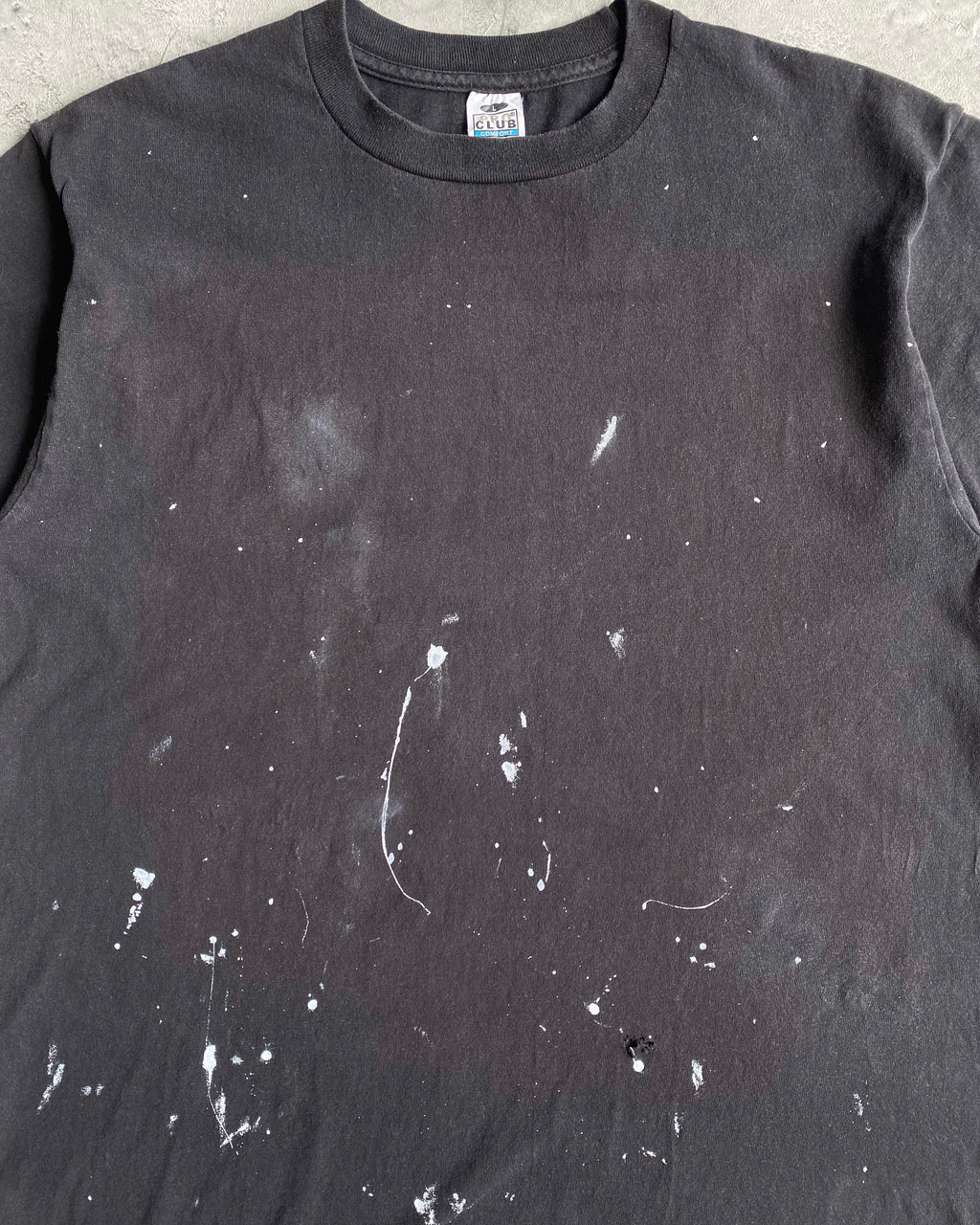 1990S BLACK PAINTED BLANK TEE (M/L)