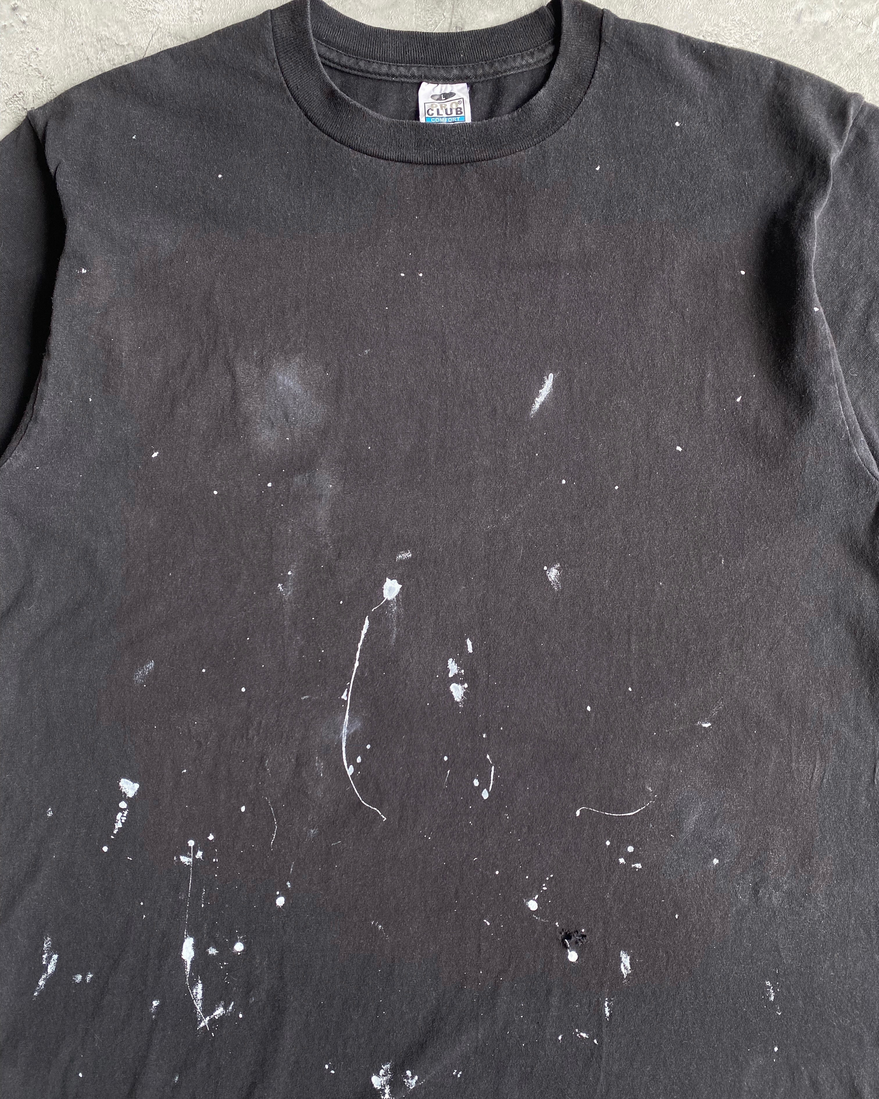 1990S BLACK PAINTED BLANK TEE (M/L)